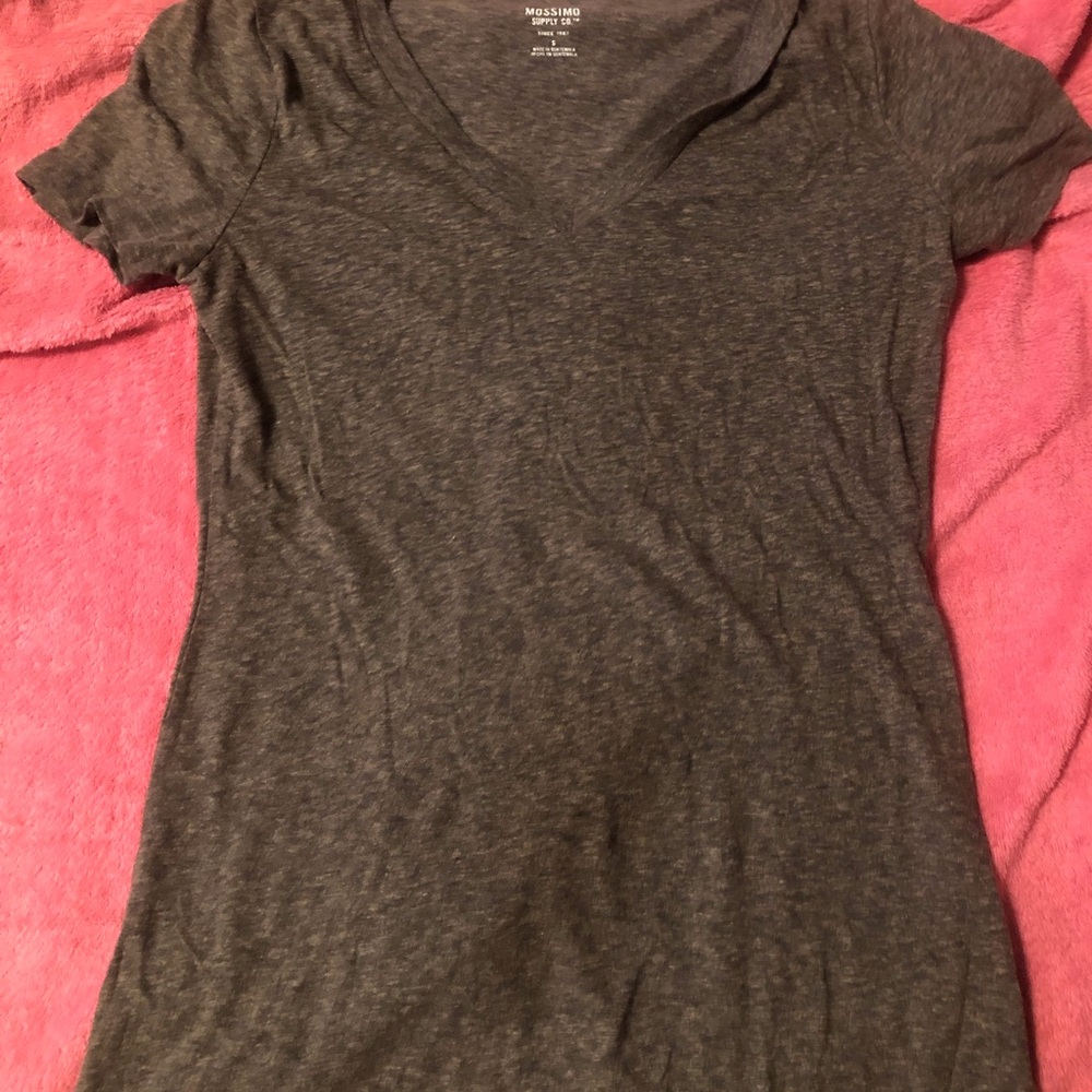 Mossimo Supply Co. Gray Fitted Short Sleeve T-Shirt